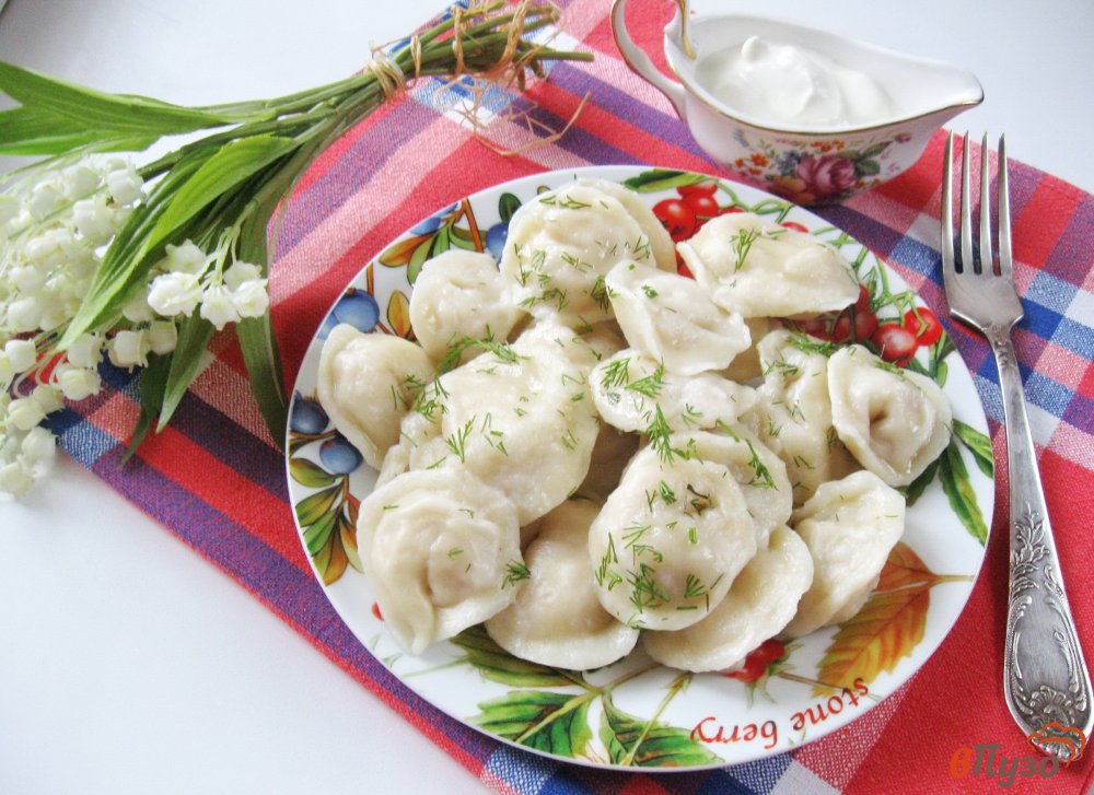 Фото приготовление рецепта: Домашние пельмени с курицей и говядиной шаг №7