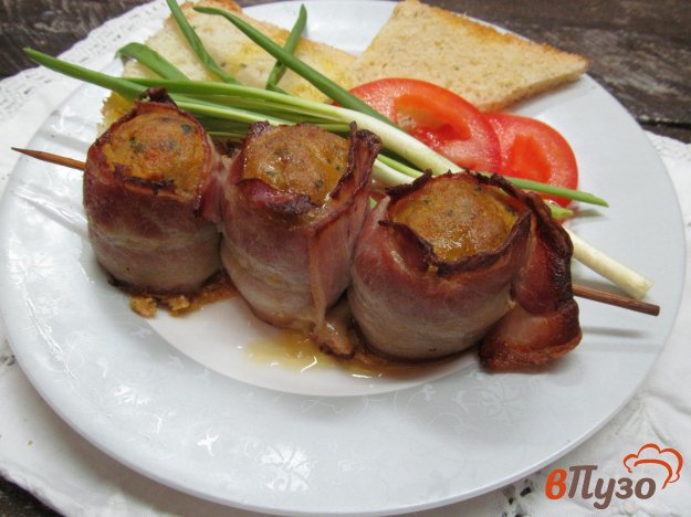 фото рецепта: Мясные рулеты в беконе
