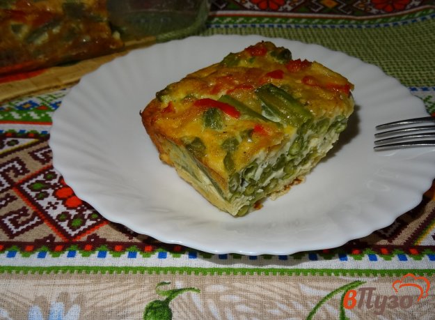 фото рецепта: Стручковая фасоль запеченная с яйцами