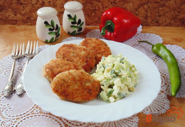 фото рецепта: Куриные котлеты с вешенками