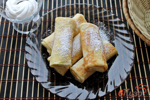 фото рецепта: Блинчики с творожной массой и орехами