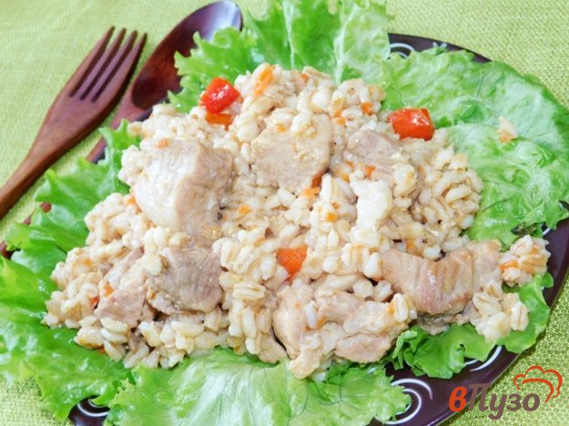 фото рецепта: Перловка с мясом в мультиварке
