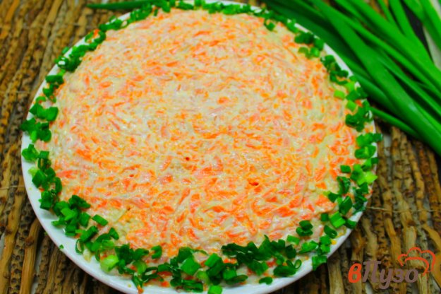 фото рецепта: Селедка под шубой из картофеля, яблока и моркови