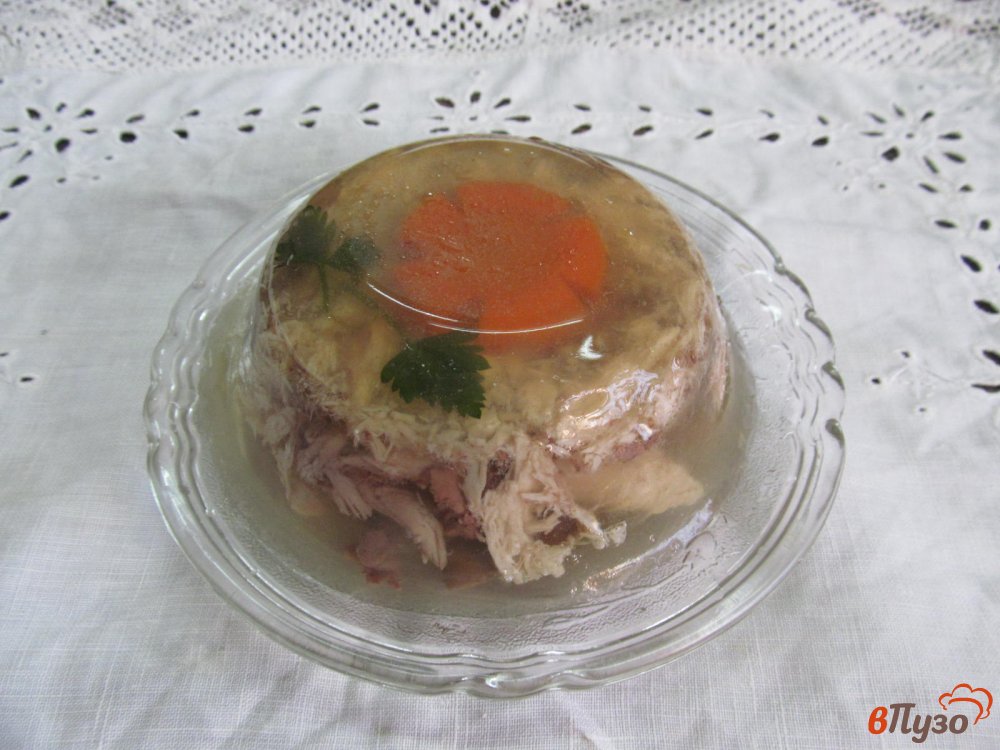 Фото приготовление рецепта: Заливное из курицы с печенью шаг №10