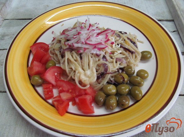 фото рецепта: Паста с овощами и копченым сыром