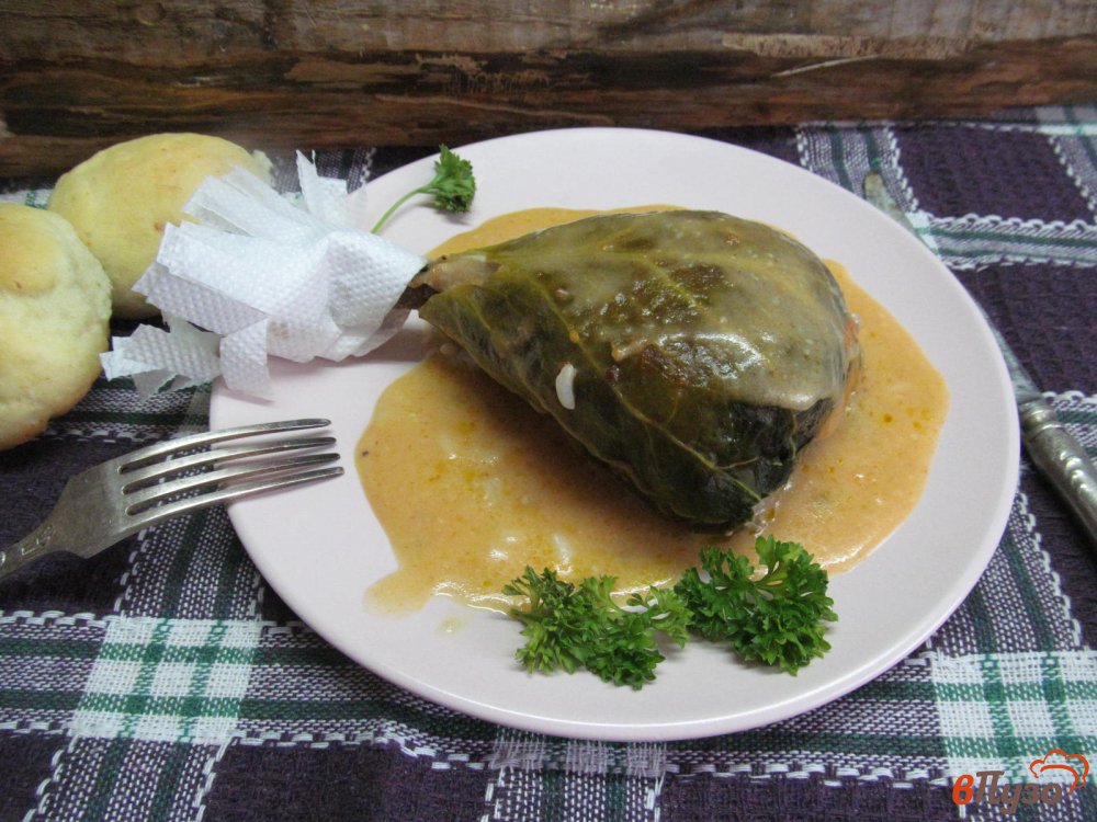 Фото приготовление рецепта: Голубцы с куриными ножками шаг №12