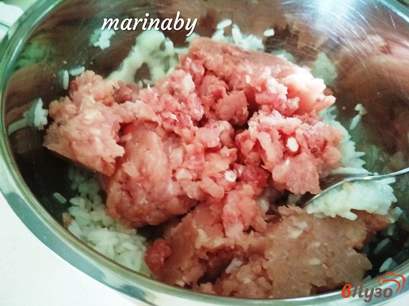 Фото приготовление рецепта: Ёжики из мясного фарша и риса (тефтели) в томатном соусе шаг №1