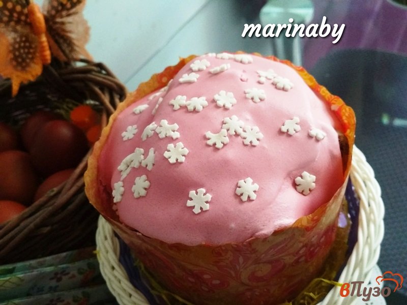 Фото приготовление рецепта: Пасхальный кулич с апельсиновым вкусом шаг №11