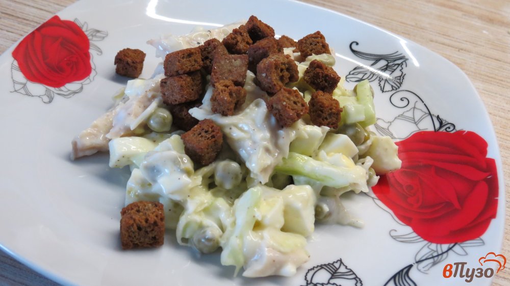 Фото приготовление рецепта: Салат с куриной грудкой шаг №5