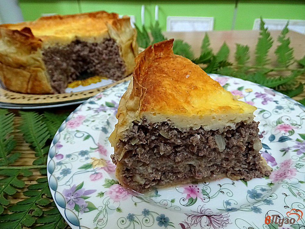 Фото приготовление рецепта: Пирог из лаваша с субпродуктами шаг №12