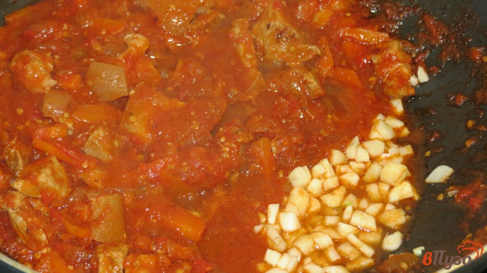 Фото приготовление рецепта: Макароны с мясом шаг №5