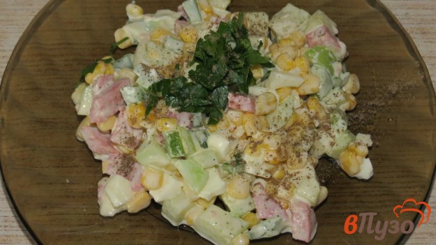 фото рецепта: Салат с колбасой и овощами