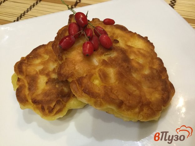 фото рецепта: Оладьи с грушами и яблоками