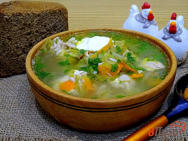 фото рецепта: Рассольник с рисом и огурцами