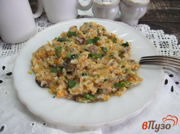 фото рецепта: Цветная капуста с грибами и тыквой