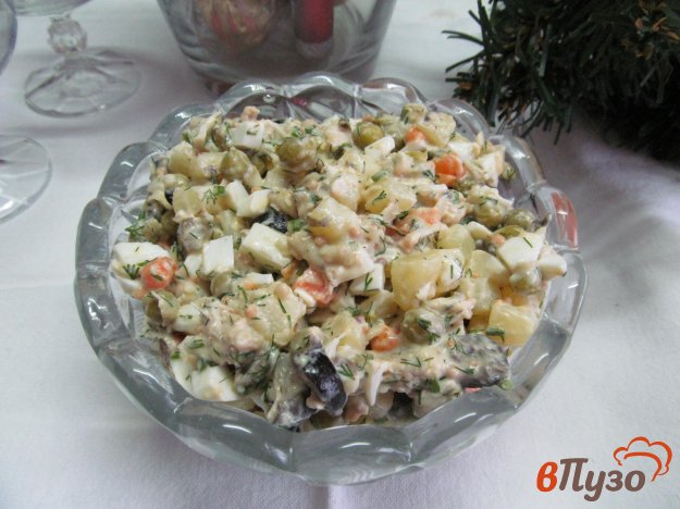 фото рецепта: Овощной салат с куриным мясом